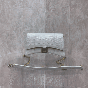 Balenciaga Hourglass Chain Bag - White (Golden Buckle) 51655 | Sandra Bags