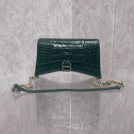 Balenciaga Hourglass Chain Bag - Green (Golden Buckle) 50299 | Sandra Bags
