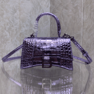 Balenciaga Heavyweight Hourglass Small Bag - Shimmery Purple 25716 | Sandra Bags