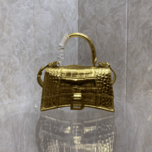 Balenciaga Heavyweight Hourglass Small Bag - Shimmery Gold 11800 | Sandra Bags