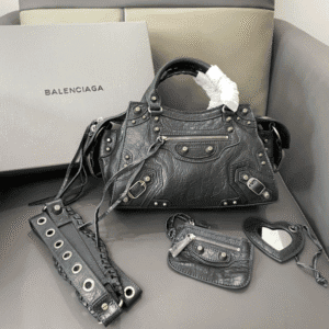 Balenciaga Neo Cagole Explosive Motorbike Bag - Gray 66458 | Sandra Bags