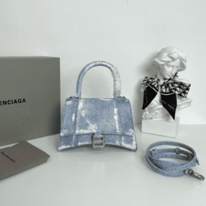Balenciaga Hourglass Small bag - Denim Blue 82479 | Sandra Bags