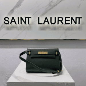 YSL Women Manhattan Baguette Box Small Leather Bag - Green 76164 | Sandra Bags
