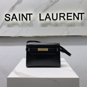 YSL Women Manhattan Baguette Box Large Leather Bag - Black 52362 | Sandra Bags