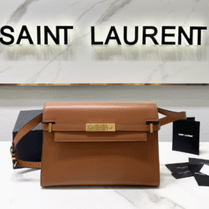 YSL Women Manhattan Baguette Box Large Leather Bag - Brown 56690 | Sandra Bags