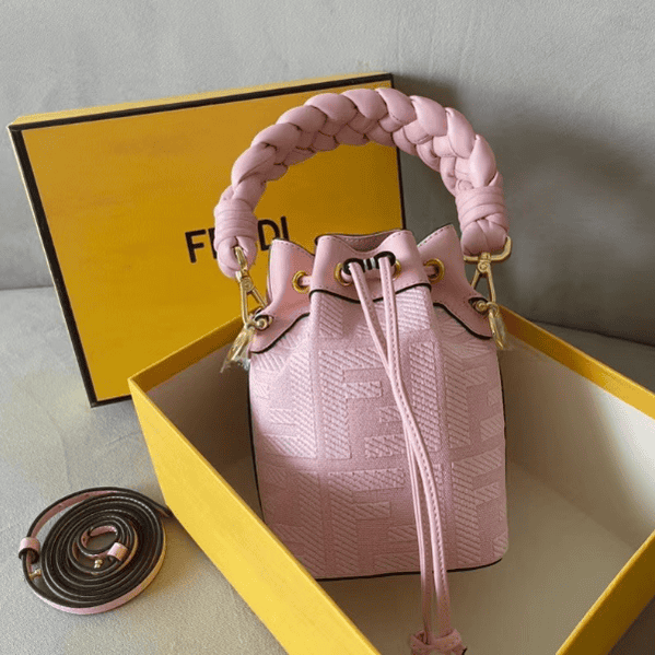 Fendi Mon Tresor Small Bucket Bag - Pink 33965 | Sandra Bags