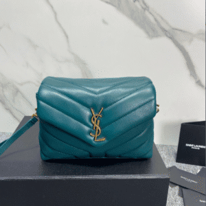 YSL LouLou Y-Shaped Satchel Small Handbag - Green 20913 | Sandra Bags