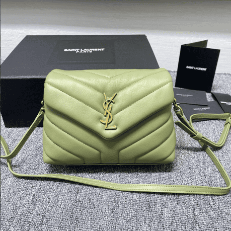 YSL LouLou Y-Shaped Satchel Small Handbag - Light Green 25503 | Sandra Bags