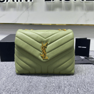 YSL LouLou Y-Shaped Satchel Medium Handbag - Light Green 71733 | Sandra Bags