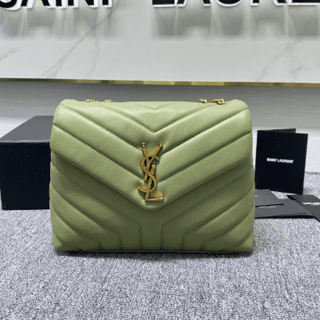YSL LouLou Y-Shaped Satchel Medium Handbag - Light Green 71733 | Sandra Bags
