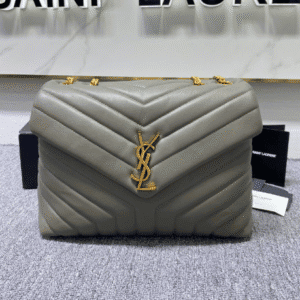 YSL LouLou Y-Shaped Satchel Large Handbag - Metal Gray 50751 | Sandra Bags