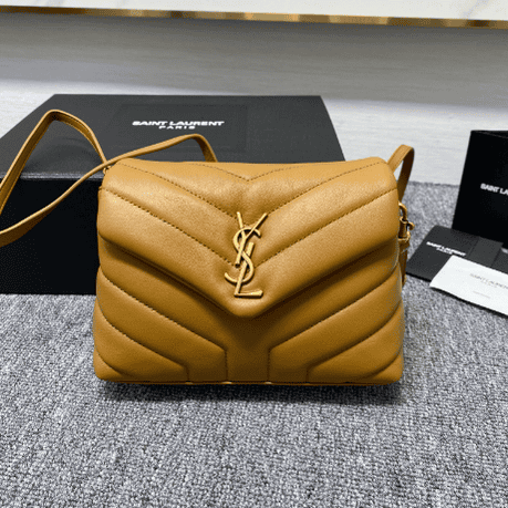 YSL LouLou Y-Shaped Satchel Small Handbag - Orange 89232 | Sandra Bags