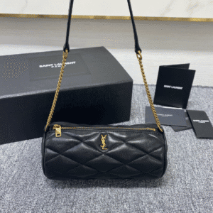 YSL Sade Armpit Cylindrical Bag - Black 78495 | Sandra Bags
