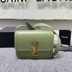 YSL Monogram Cross-body Shoulder Small Handbag - Light Green 14673 | Sandra Bags