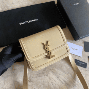 YSL Monogram Cross-body Shoulder Small Handbag - Cream 73028 | Sandra Bags
