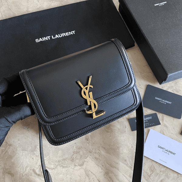 YSL Monogram Cross-body Shoulder Small Handbag - Black 85217 | Sandra Bags