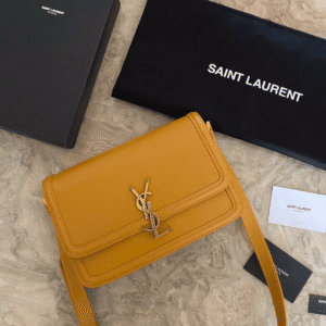 YSL Monogram Cross-body Shoulder Large Handbag - Mustard 39267 | Sandra Bags