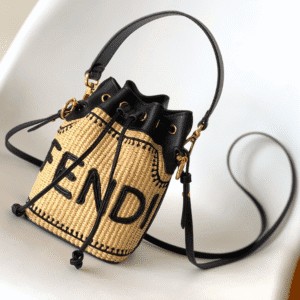 Fendi Mon Tresor Mini Straw Bucket Bag 88539 | Sandra Bags