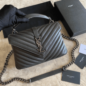YLS Saint Laurent Medium Chain Messenger Bag  - Black 19364 | Sandra Bags