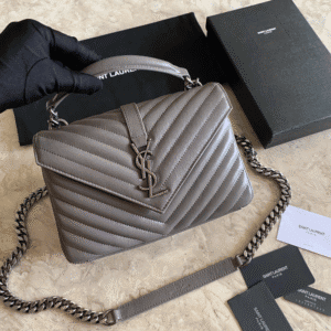 YLS Saint Laurent Medium Chain Messenger Bag  - Gray 51021 | Sandra Bags