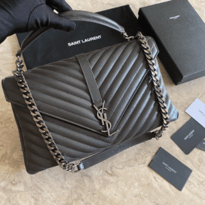YLS Saint Laurent Large Chain Messenger Bag  - Gray 48971 | Sandra Bags
