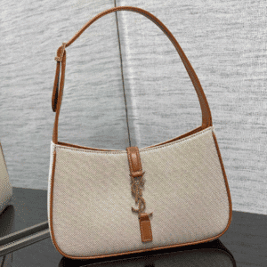 YSL’s New Spring and Summer Show Armpit Bag - White/Brown 30533 | Sandra Bags