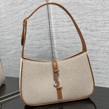 YSL’s New Spring and Summer Show Armpit Bag - White/Brown 30533 | Sandra Bags