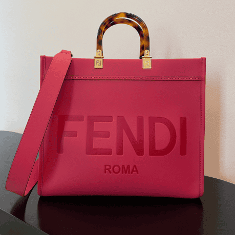 Fendi Sunshine Small Tote Bag - Red 77219 | Sandra Bags