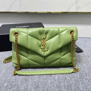 YSL Bi-Fold Back Shoulder Quilted Lambskin Medium Bag - Avocado Green 95756 | Sandra Bags