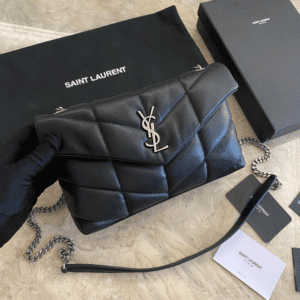 YSL Loulou Puffer Mini Bag – Black (Silver) 50446 | Sandra Bags