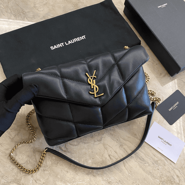 YSL Loulou Puffer Mini Bag – Black (Golden) 36057 | Sandra Bags