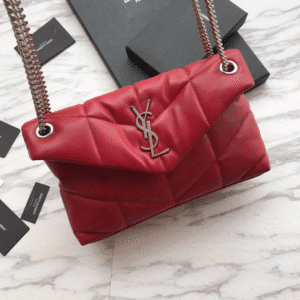 YSL Bi-Fold Back Shoulder Quilted Lambskin Medium Bag – Red 85978 | Sandra Bags