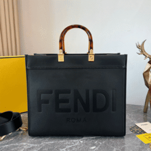 Fendi Sunshine Small Tote Bag - Black 70386 | Sandra Bags
