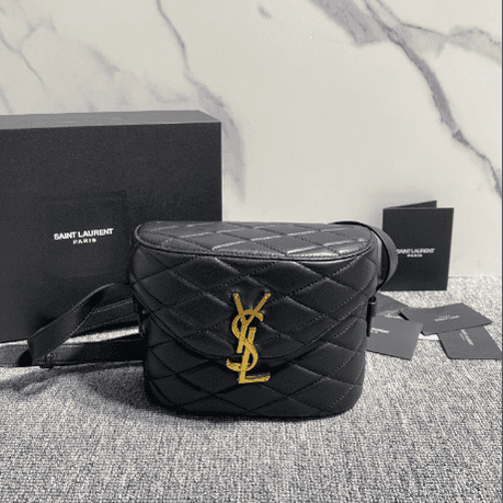 YSL June Box Bag - Black (Golden) 49764 | Sandra Bags