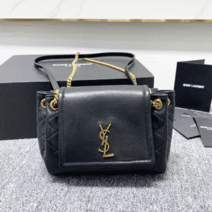 YSL Mini Nolita Imported Nappa Lambskin Bag - Black 42313 | Sandra Bags