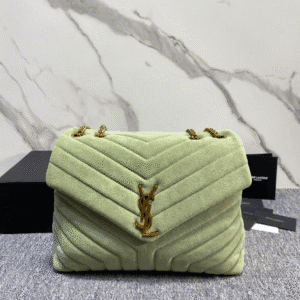 YSL Suede Large Rectangular Envelope Bag - Green 67961 | Sandra Bags