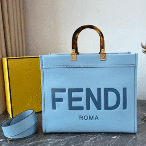 Fendi Sunshine Small Tote Bag - Sky Blue 12373 | Sandra Bags