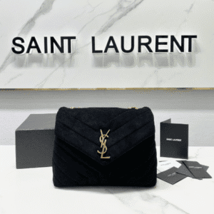 YSL LouLou Y-Shaped Medium Shoulder Bag - Black 48487 | Sandra Bags