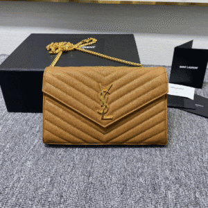 YSL Yves Saint Laurent Clutch Bag - Brown 36246 | Sandra Bags