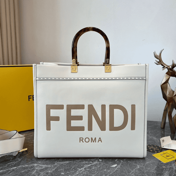 Fendi Sunshine Small Tote Bag - White 73745 | Sandra Bags