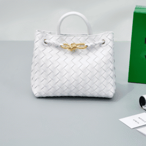 Bottega Veneta Andiamo Handbag - White 90450 | Sandra Bags