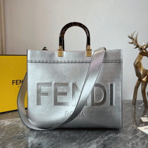 Fendi Sunshine Small Tote Bag - Silver 59185 | Sandra Bags