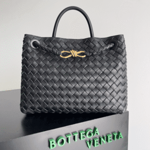 Bottega Veneta Andiamo Woven Handbag - Black 56127 | Sandra Bags