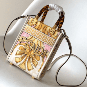 Fendi Joint Style Mini Sunshine Shopper Handbag - White 38429 | Sandra Bags
