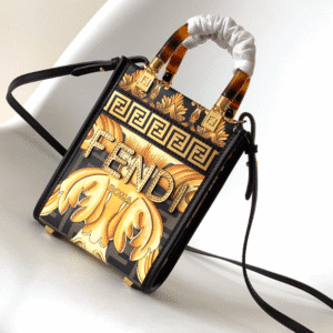 Fendi Joint Style Mini Sunshine Shopper Handbag - Black 80983 | Sandra Bags