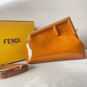Fendi First Shinny Handbag - Brown 99630 | Sandra Bags