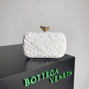 Bottega Veneta Knot Classic Dinner Clutch - White 85528 | Sandra Bags