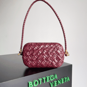 Bottega Veneta Knot Clutch Bag - Maroon 92297 | Sandra Bags