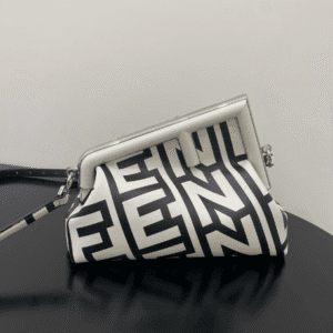 Fendi First Midi Small Handbag - Black/White 60604 | Sandra Bags