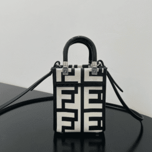 Fendi Sunshine Mini Tote Bag - Black/White 73053 | Sandra Bags